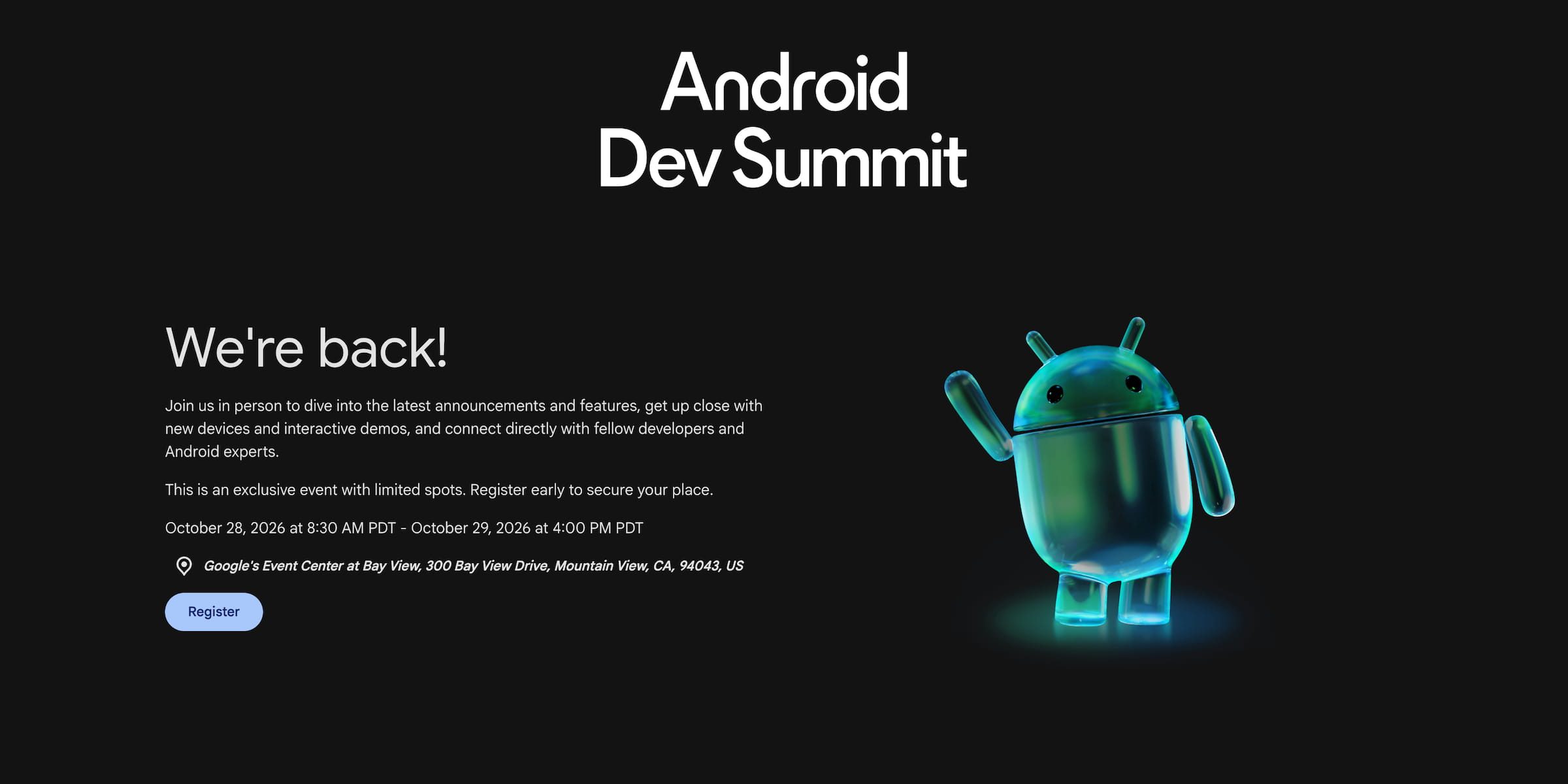 Android Dev Summit Returns with Android 18 Graphics Tease