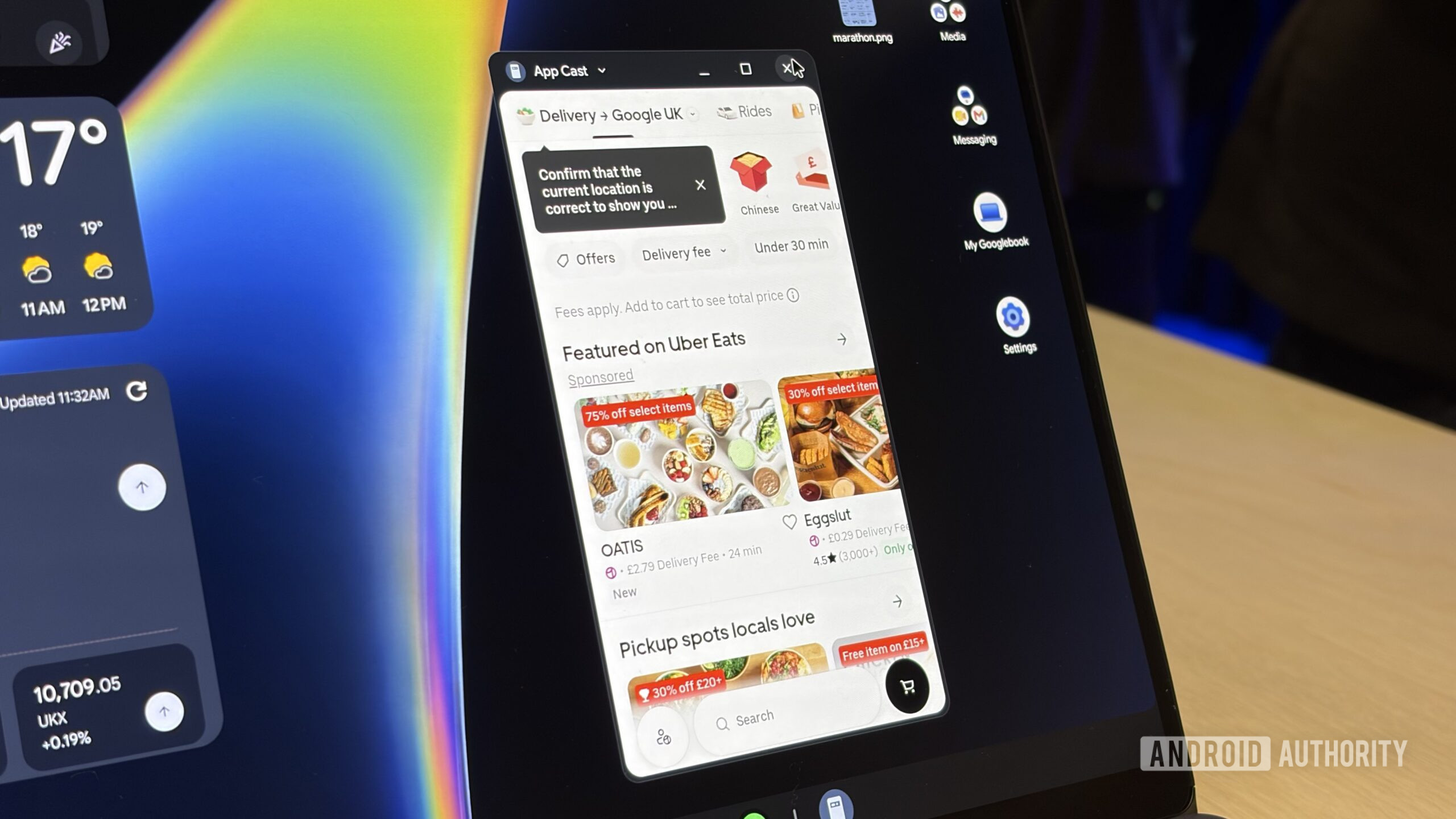 Funciones de Googlebooks requieren Android 17