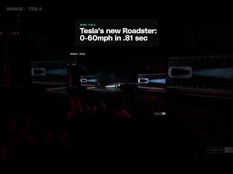 Tesla's new Roadster: 0-60mph in under 1 second