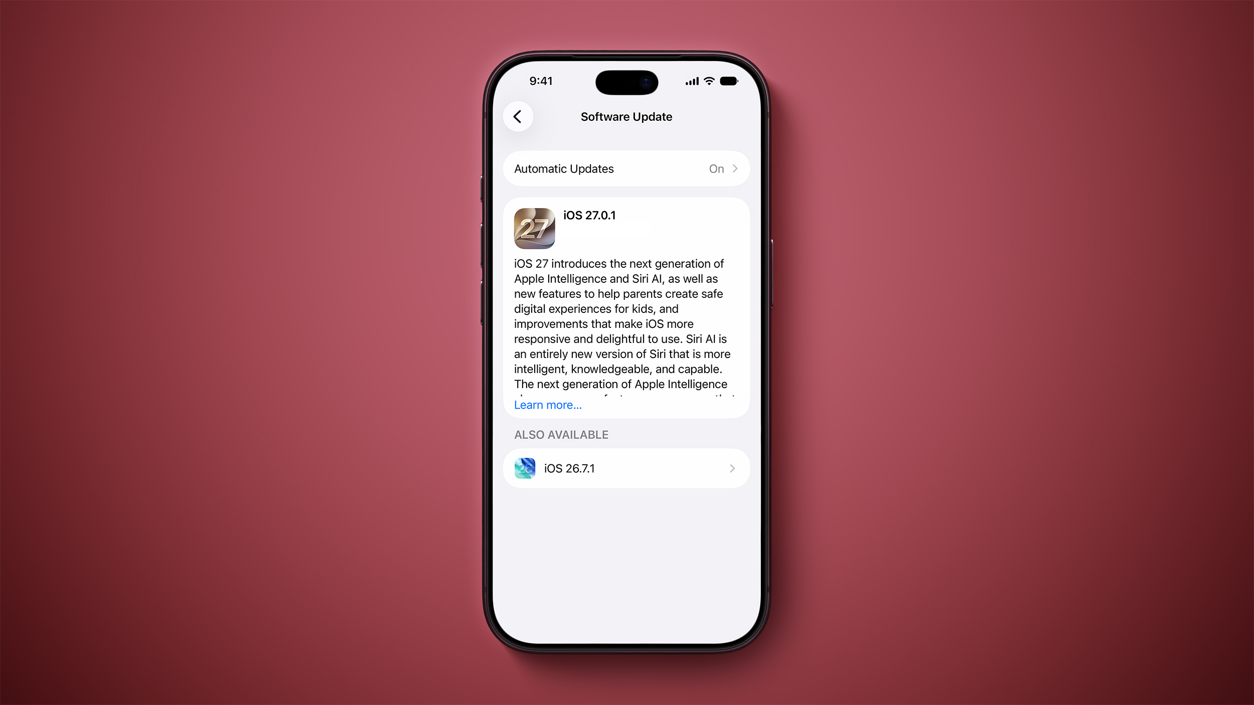 Apple pushes iOS 27 update for users still on iOS 26