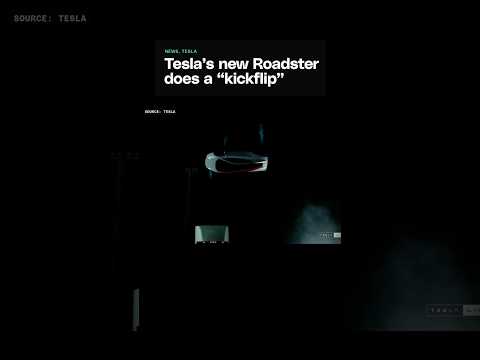 Tesla Roadster performs a surprising 'kickflip'