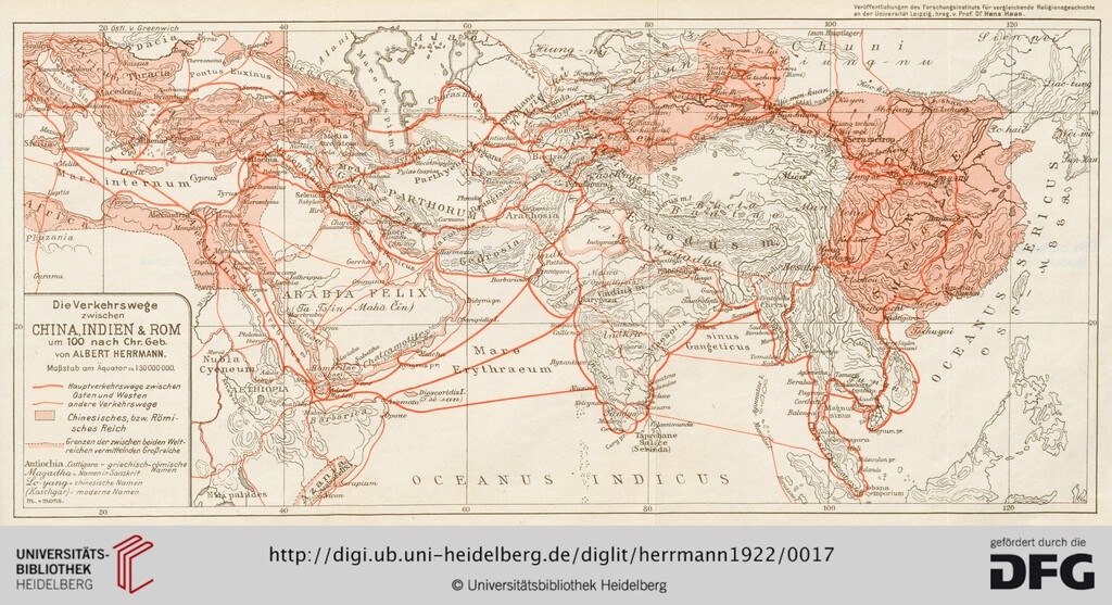 1922 map reveals ancient connections between Rome, India, China