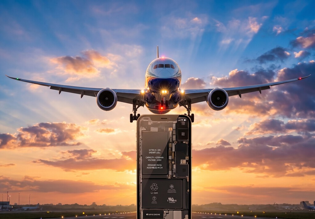 Protocolo de seguridad para baterías de móviles en aviones