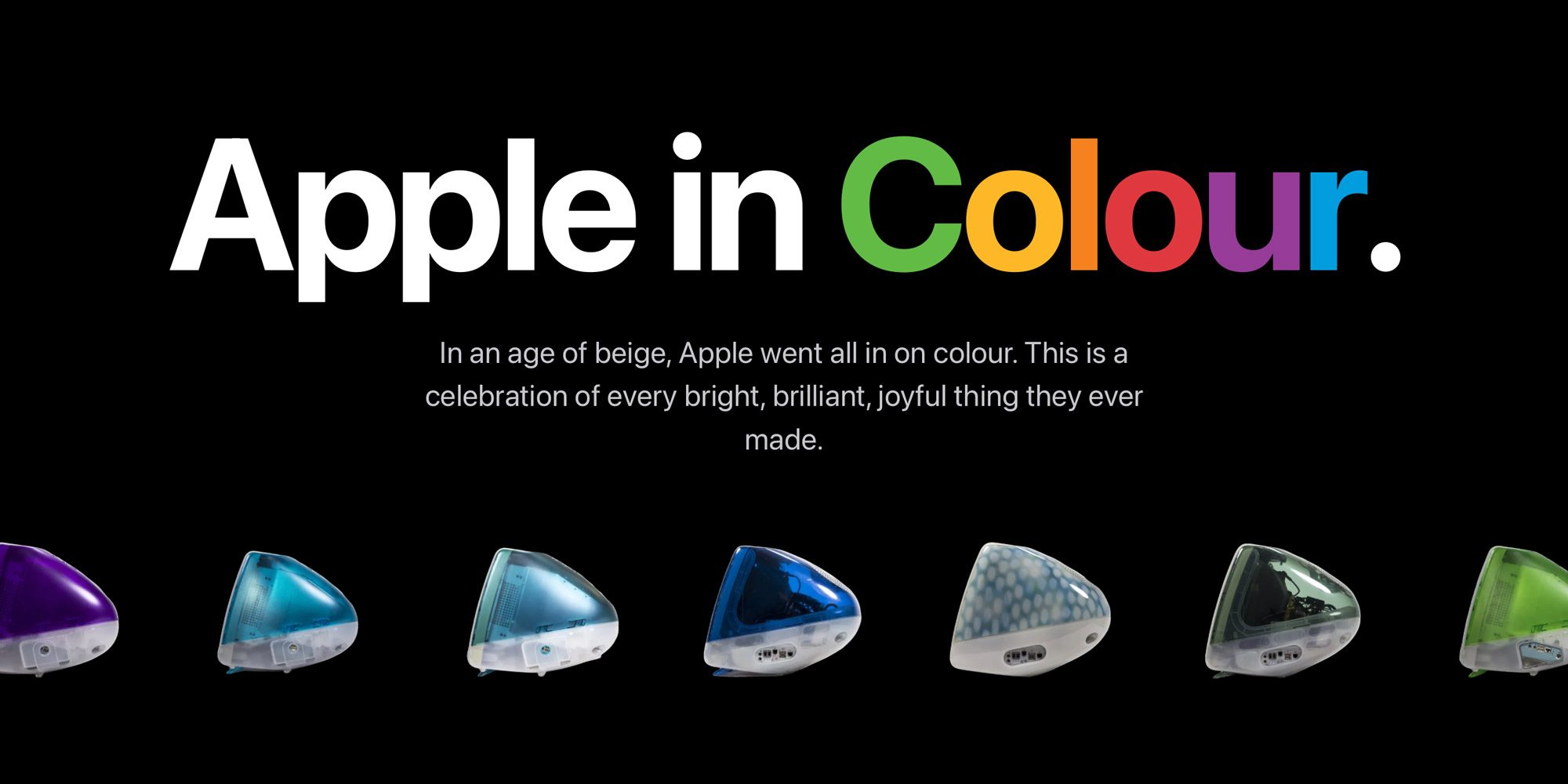 Explora 30 años de colores de productos Apple