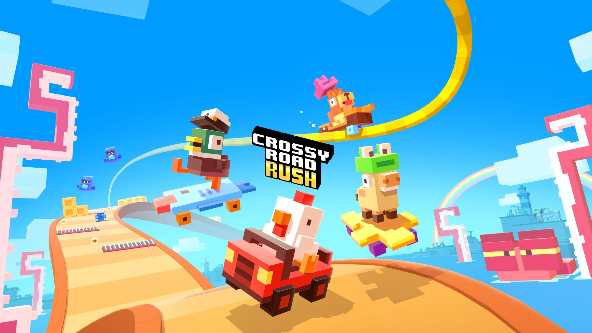 Lanzamiento exclusivo de 'Crossy Road Rush' en Apple Arcade