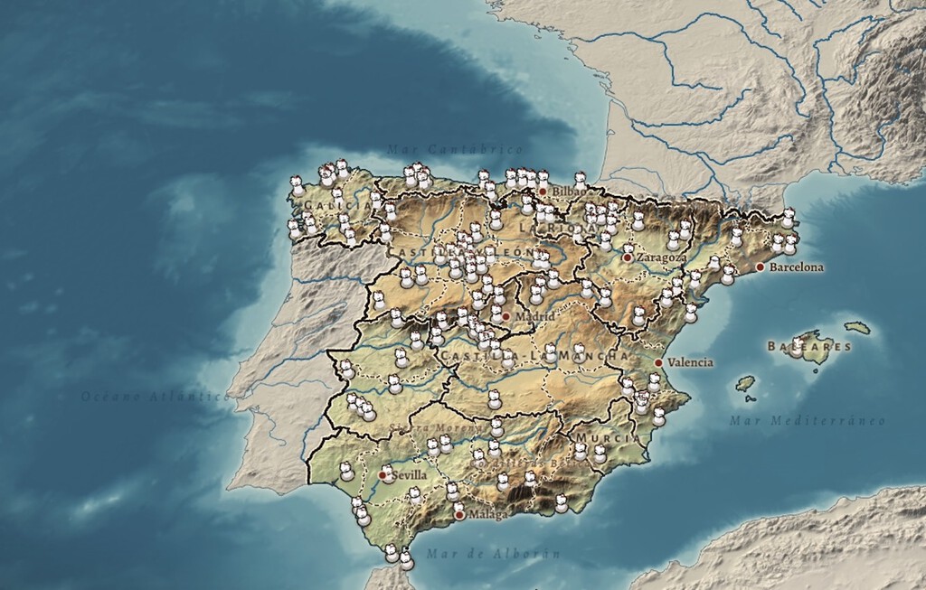 Mapa 3D de los castillos de España: 132 fortalezas