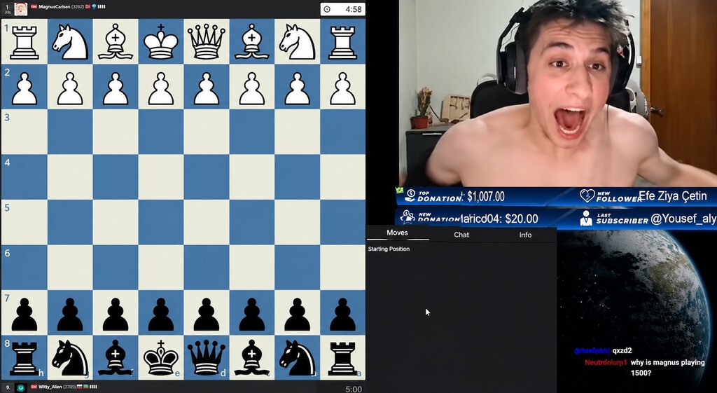 Bulgarian streamer defeats Magnus Carlsen in online chess match