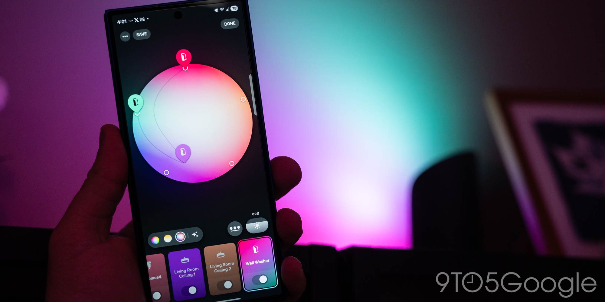 Google Home app enhances local Matter control for Hue lights