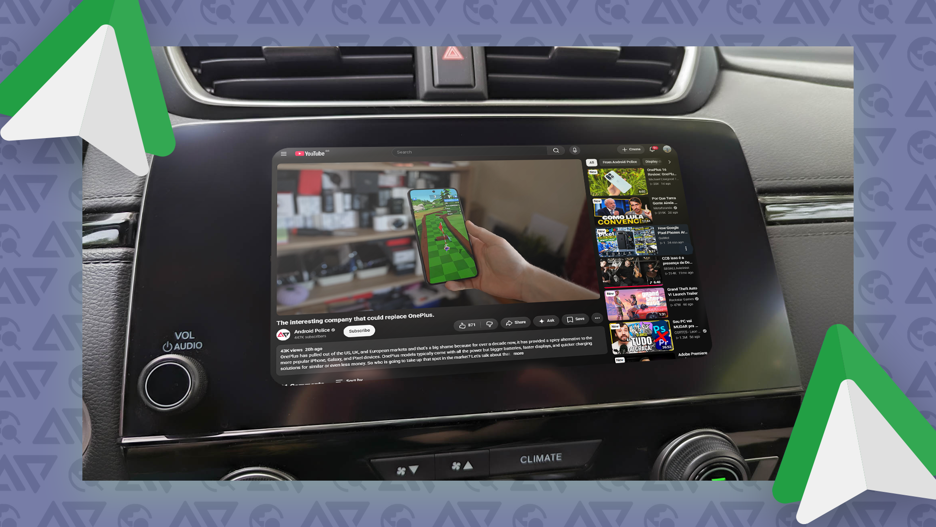 Solución para streaming de video en Android Auto