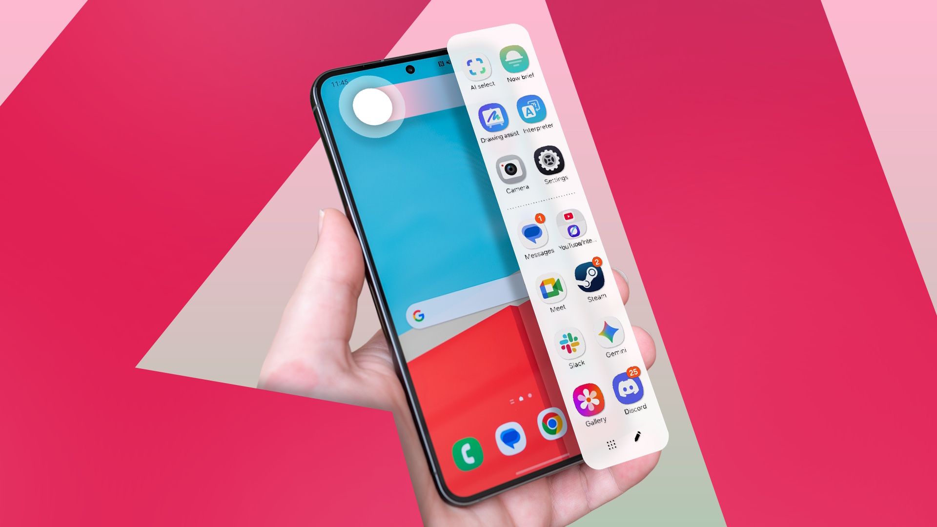 Organize your home screen with Samsung Edge Panel