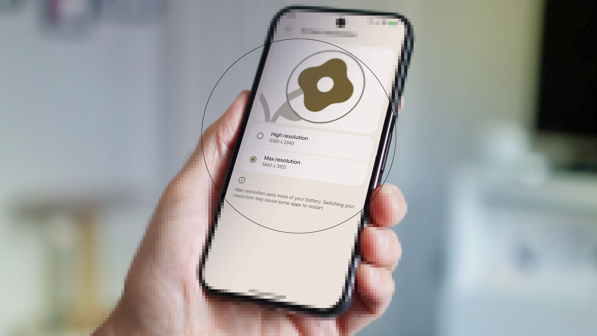 Max resolution impacts Pixel's battery life