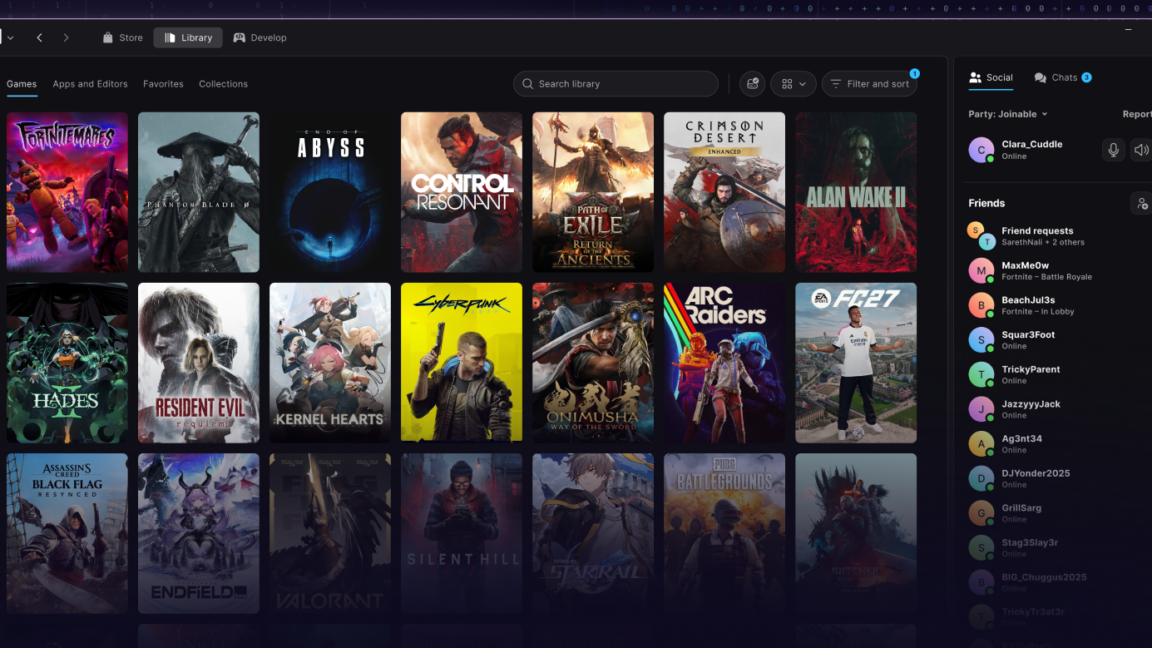 Epic Games launches new launcher faster than Steam