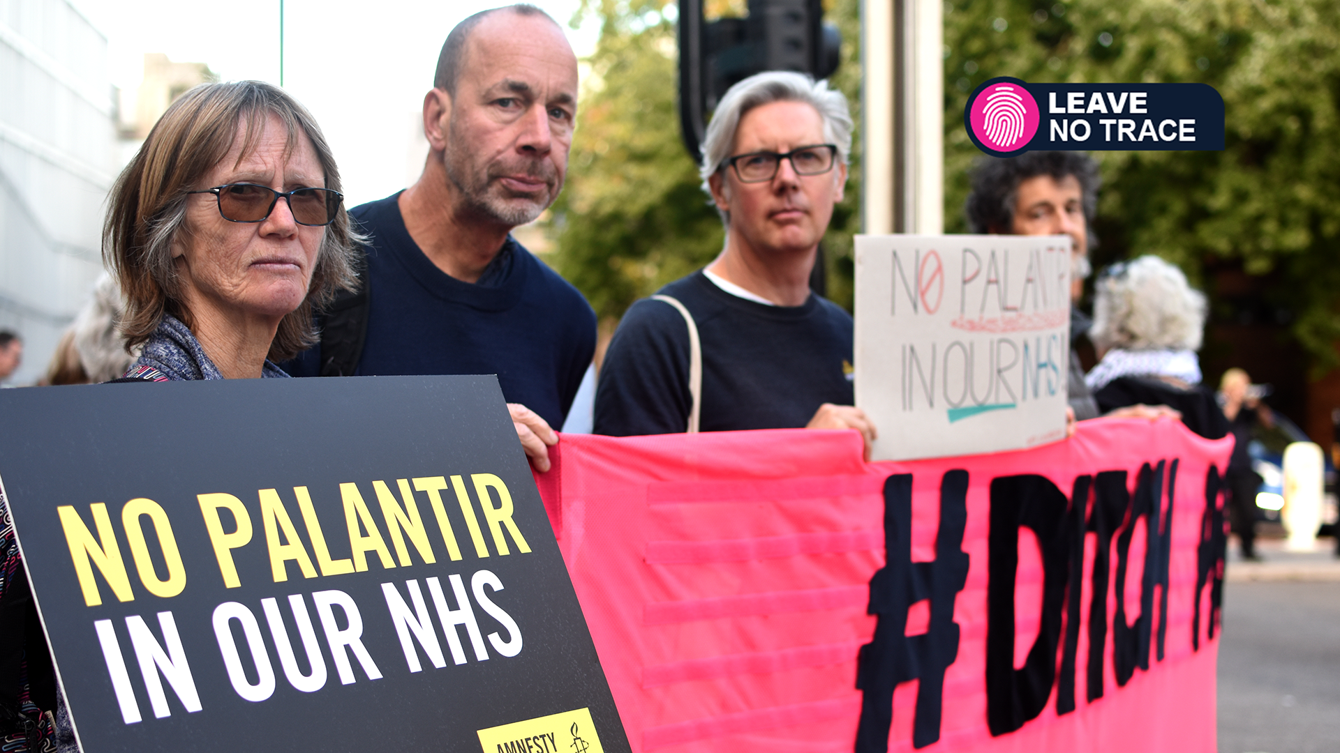 Protestas contra el acuerdo de Palantir con el NHS