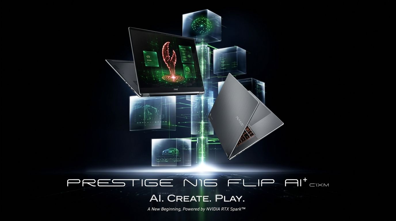 MSI lanza el Prestige N16 Flip AI+ con RTX Spark