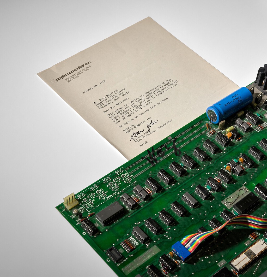 An Apple-1 sells for over one million dollars